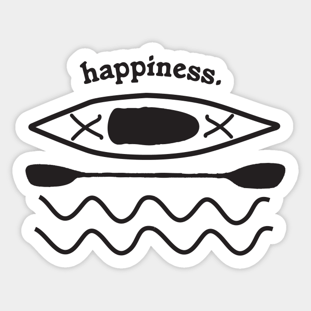 Kayaking is Happiness illustration Sticker by PenToPixel